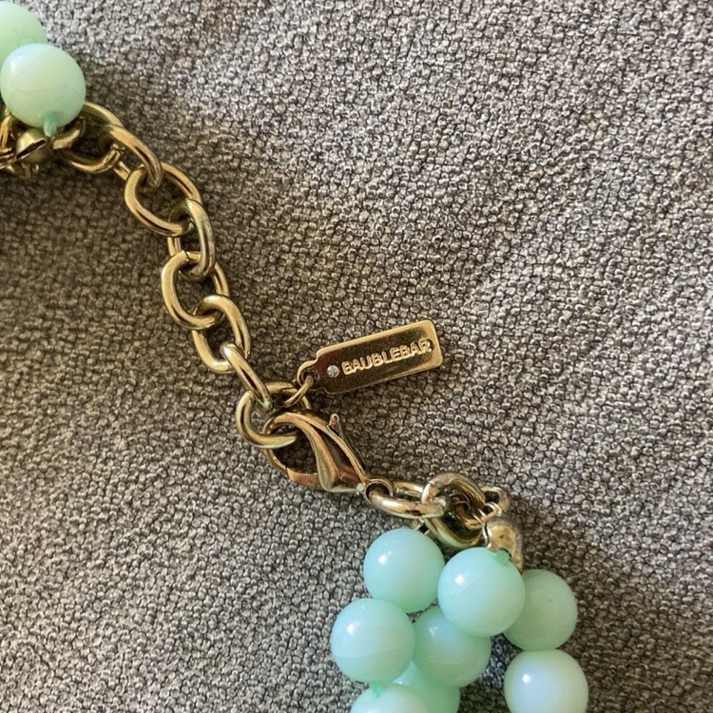Baublebar Bubble Statement Necklace Mint Green - Picture 2 of 5